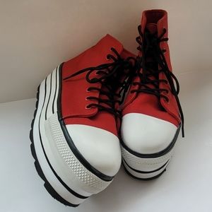 Red Platform Sneakers "Elevation"